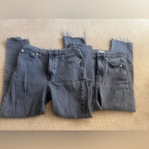 Madewell Gray Straight Leg Jeans Bundle